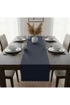 1 Adet Deri Runner-40x140 cm-Fırfır Desenli Runner