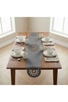 1 Adet Deri Runner-40x140 cm-Yıldız Desenli Runner