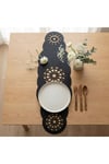 1 Adet Deri Runner-40x140 cm-Yıldız Desenli Runner