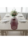 1 Adet Deri Runner-40x140 cm-Yıldız Desenli Runner