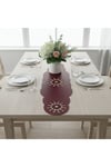 1 Adet Deri Runner-40x140 cm-Yıldız Desenli Runner
