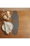 1 Adet Deri Runner-40x140 cm-Yıldız Desenli Runner