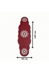 1 Adet Deri Runner-40x140 cm-Yıldız Desenli Runner