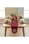 1 Adet Deri Runner-40x140 cm-Yıldız Desenli Runner