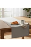 1 Adet Kumaş Gri Runner,Yıkanabilir Masa Runner 40x140