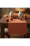 1 Adet Kumaş Kiremit Rengi Runner,Yıkanabilir Masa Runner 40x140