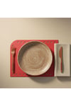 2 Adet Deri Amerikan Servis-33x44 cm Amerikan Servis-Delikli Supla