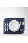 2 Adet Deri Amerikan Servis-33x44 cm Amerikan Servis-Delikli Supla