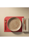 2 Adet Deri Amerikan Servis-33x44 cm Amerikan Servis-Delikli Supla