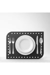 2 Adet Deri Amerikan Servis-33x44 cm Amerikan Servis-Delikli Supla