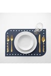 2 Adet Deri Amerikan Servis-33x44 cm Amerikan Servis-Delikli Supla