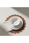 2 Adet Deri Amerikan Servis-Kolay Silinebilir Supla-33x33 cm-Gülün Dikeni Desen