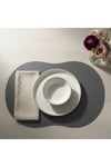 2 Adet Deri Amerikan Servis- Simetrik Oval Supla