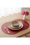 2 Adet Deri Amerikan Servis- Simetrik Oval Supla