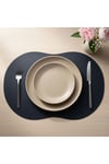 2 Adet Deri Amerikan Servis- Simetrik Oval Supla