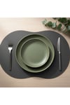 2 Adet Deri Amerikan Servis- Simetrik Oval Supla