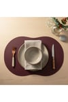 2 Adet Deri Amerikan Servis- Simetrik Oval Supla