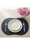 2 Adet Deri Amerikan Servis- Simetrik Oval Supla