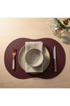 2 Adet Deri Amerikan Servis- Simetrik Oval Supla