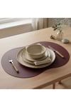 2 Adet Deri Amerikan Servis- Simetrik Oval Supla