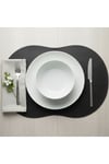 2 Adet Deri Amerikan Servis- Simetrik Oval Supla