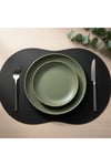 2 Adet Deri Amerikan Servis- Simetrik Oval Supla
