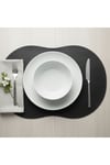 2 Adet Deri Amerikan Servis- Simetrik Oval Supla