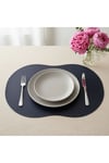 2 Adet Deri Amerikan Servis- Simetrik Oval Supla