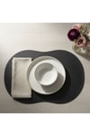 2 Adet Deri Amerikan Servis- Simetrik Oval Supla