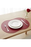 2 Adet Deri Amerikan Servis- Simetrik Oval Supla