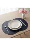 2 Adet Deri Amerikan Servis- Simetrik Oval Supla