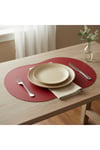 2 Adet Deri Amerikan Servis- Simetrik Oval Supla