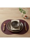 2 Adet Deri Amerikan Servis- Simetrik Oval Supla