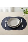 2 Adet Deri Amerikan Servis- Simetrik Oval Supla