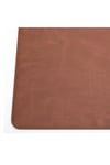2 Adet Deri Kahverengi Çift Taraflı Kenar Dikişli Amerikan Servis 33x44 cm-Kolay Silinebilir Supla