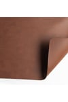 2 Adet Deri Kahverengi Çift Taraflı Kenar Dikişli Amerikan Servis 33x44 cm-Kolay Silinebilir Supla