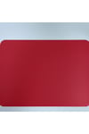 2 Adet Deri Kırmızı Çift Taraflı Kenar Dikişli Amerikan Servis 33x44 cm-Kolay Silinebilir Supla