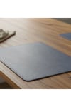 2 Adet Deri Mavi Çift Taraflı Kenar Dikişli Amerikan Servis 33x44 cm-Kolay Silinebilir Supla