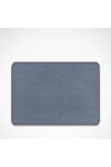 2 Adet Deri Mavi Çift Taraflı Kenar Dikişli Amerikan Servis 33x44 cm-Kolay Silinebilir Supla