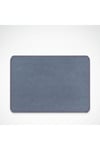 2 Adet Deri Mavi Çift Taraflı Kenar Dikişli Amerikan Servis 33x44 cm-Kolay Silinebilir Supla