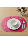 2 Adet Deri Tam Oval Amerikan Servis Supla 33x44 cm-Kolay Silinebilir Supla