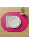 2 Adet Deri Tam Oval Amerikan Servis Supla 33x44 cm-Kolay Silinebilir Supla