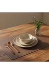 2 Adet Deri Vizon Çift Taraflı Kenar Dikişli Amerikan Servis 33x44 cm-Kolay Silinebilir Supla
