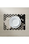 2 Adet Keçe Amerikan Servis Dikdörtgen Supla 33X44 cm-Bal Peteği Desenli Supla