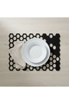 2 Adet Keçe Amerikan Servis Dikdörtgen Supla 33X44 cm-Bal Peteği Desenli Supla