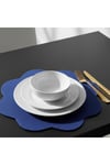2 Adet Keçe Amerikan Servis-Kolay Silinebilir Supla-33x33 cm-Sekizgen Çiçek Desenli
