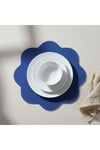 2 Adet Keçe Amerikan Servis-Kolay Silinebilir Supla-33x33 cm-Sekizgen Çiçek Desenli