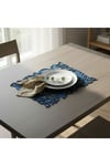 2 Adet Keçe Amerikan Servis Supla Mavi 33x44