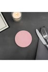 4 adet Pembe Keçe Bardak Altlığı 8 cm Çap