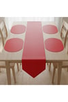 4+1 Adet Deri Amerikan Servis+Runner Set (4 Amerikan Servis -1 Runner )